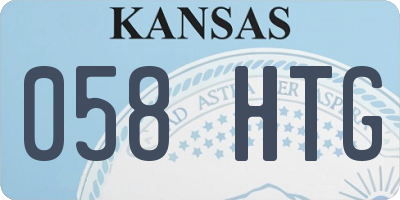 KS license plate 058HTG