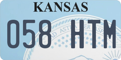 KS license plate 058HTM