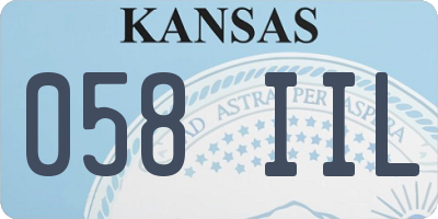 KS license plate 058IIL