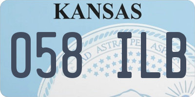 KS license plate 058ILB