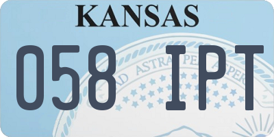 KS license plate 058IPT