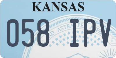 KS license plate 058IPV