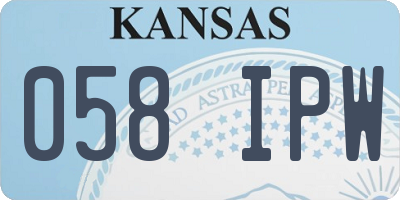 KS license plate 058IPW