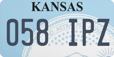 KS license plate 058IPZ