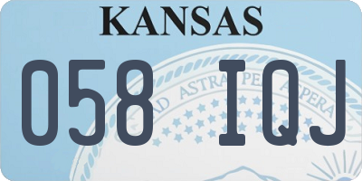 KS license plate 058IQJ