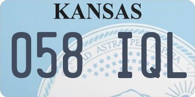 KS license plate 058IQL