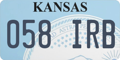 KS license plate 058IRB