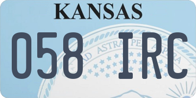 KS license plate 058IRC