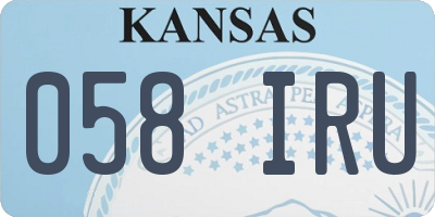 KS license plate 058IRU