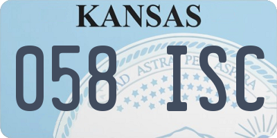 KS license plate 058ISC
