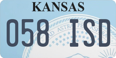 KS license plate 058ISD