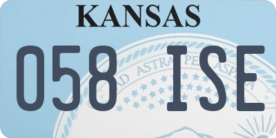 KS license plate 058ISE