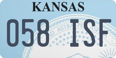 KS license plate 058ISF