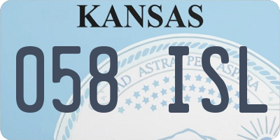 KS license plate 058ISL