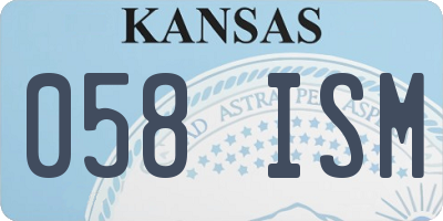 KS license plate 058ISM