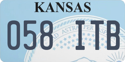 KS license plate 058ITB