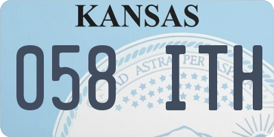 KS license plate 058ITH