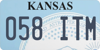 KS license plate 058ITM