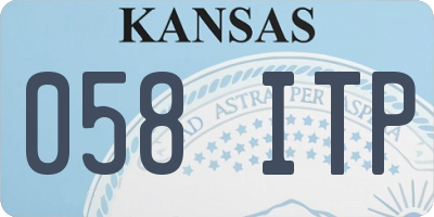KS license plate 058ITP