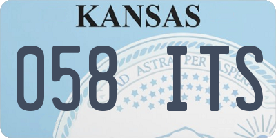 KS license plate 058ITS