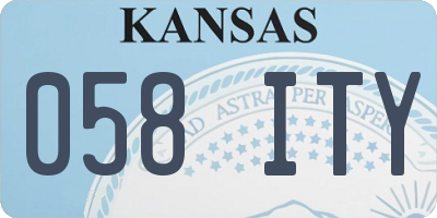 KS license plate 058ITY