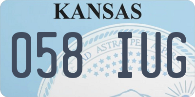 KS license plate 058IUG