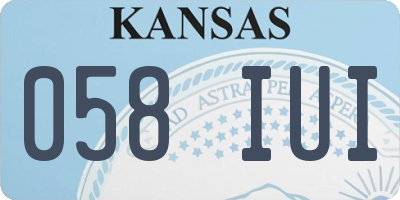 KS license plate 058IUI