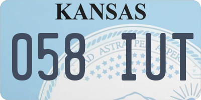 KS license plate 058IUT