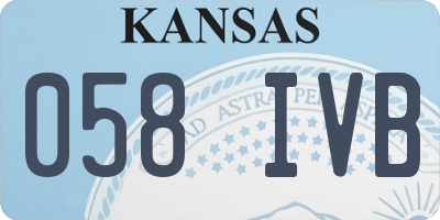 KS license plate 058IVB