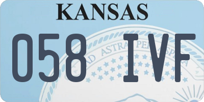 KS license plate 058IVF