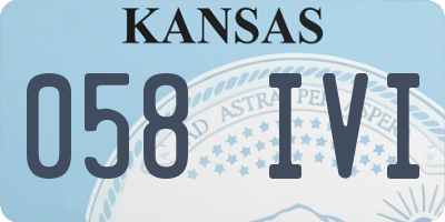 KS license plate 058IVI