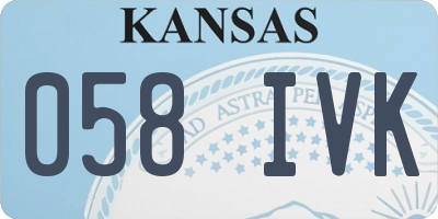 KS license plate 058IVK
