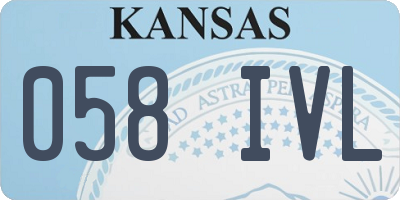 KS license plate 058IVL