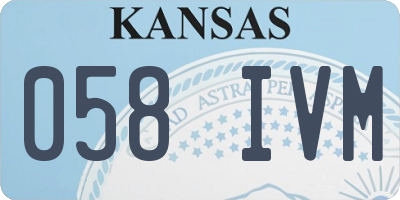 KS license plate 058IVM