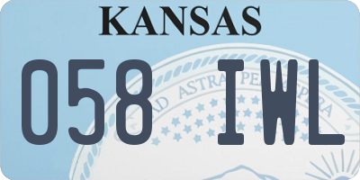 KS license plate 058IWL