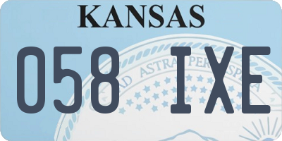 KS license plate 058IXE