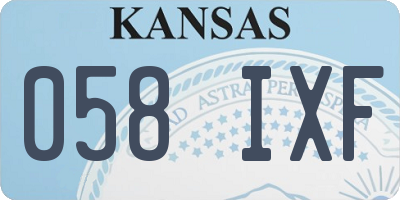 KS license plate 058IXF