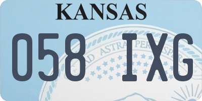 KS license plate 058IXG
