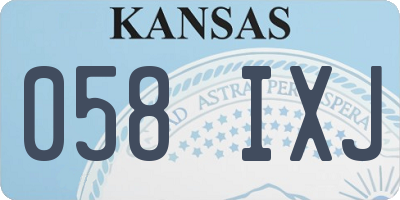 KS license plate 058IXJ