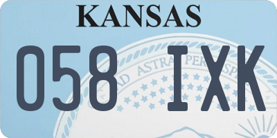 KS license plate 058IXK