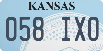 KS license plate 058IXO