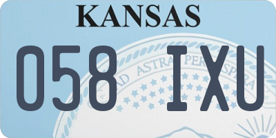 KS license plate 058IXU