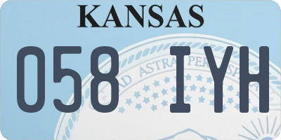KS license plate 058IYH