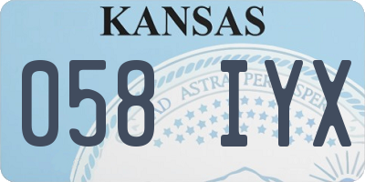 KS license plate 058IYX