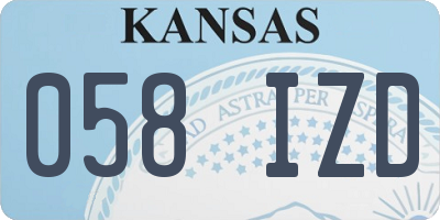 KS license plate 058IZD