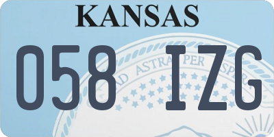 KS license plate 058IZG