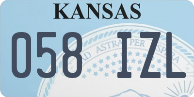 KS license plate 058IZL