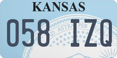 KS license plate 058IZQ