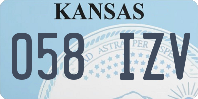 KS license plate 058IZV