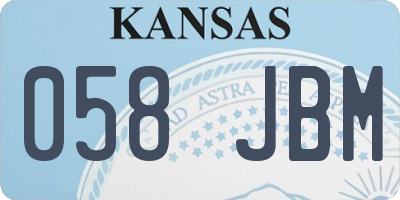 KS license plate 058JBM